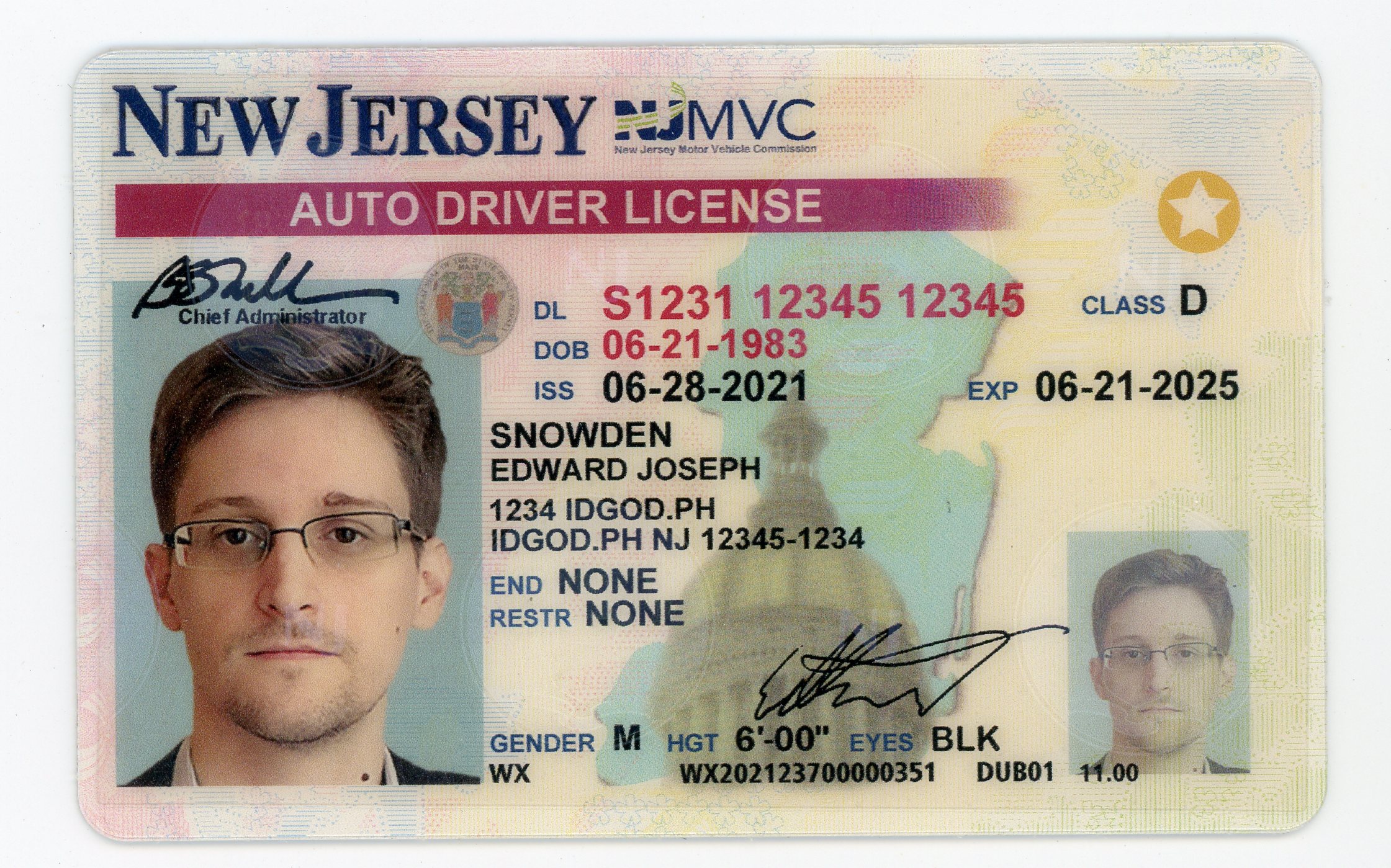 New Jersey Fake ID